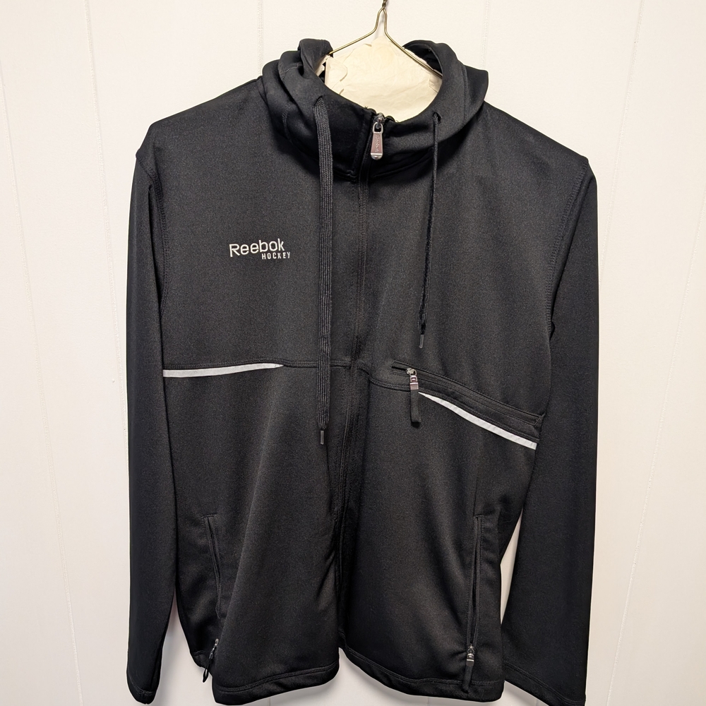 Reebok Hockey Black Full-Zip Hoodie